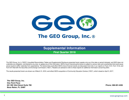 Thumbnail Geo Group Quarterly Report 2018-q1
