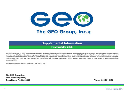 Thumbnail Geo Group Quarterly Report 2025-q1