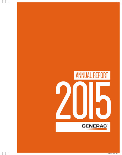 Vorschaubild Generac Jahresbericht 2015