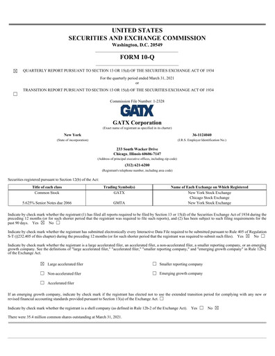 Thumbnail GATX Quarterly Report 2021-q1