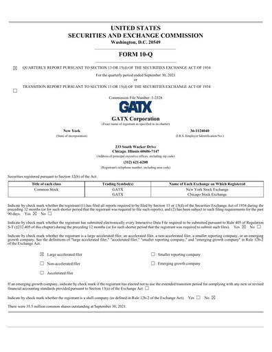 Vorschaubild GATX Quartalsbericht 2021-q3