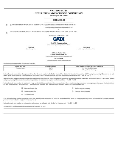 Vorschaubild GATX Quartalsbericht 2022-q3