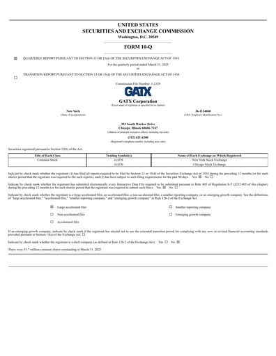 Vorschaubild GATX Quartalsbericht 2025-q1