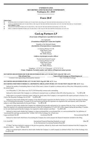 Vorschaubild GasLog Jahresbericht 2016