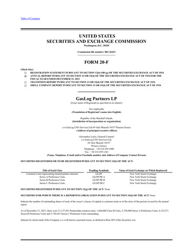 Vorschaubild GasLog Jahresbericht 2021