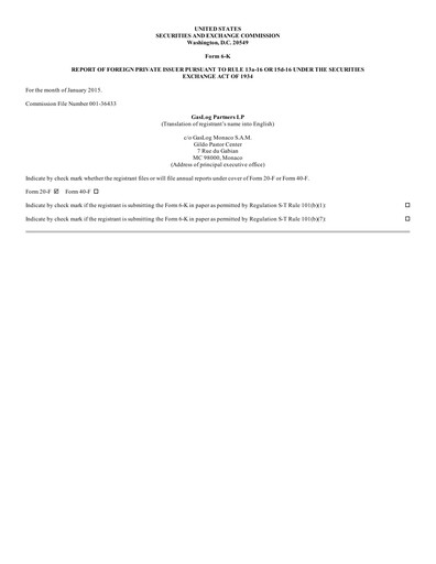 Vorschaubild GasLog Quartalsbericht 2014-q4