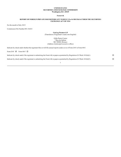 Vorschaubild GasLog Quartalsbericht 2015-q2