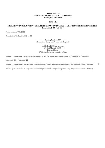 Vorschaubild GasLog Quartalsbericht 2022-q2