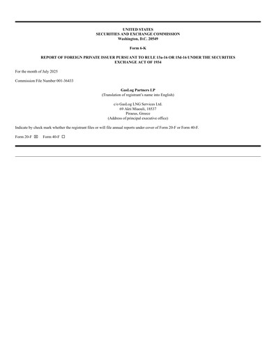 Vorschaubild GasLog Quartalsbericht 2025-q2