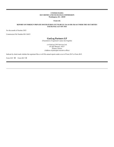 Vorschaubild GasLog Quartalsbericht 2025-q3