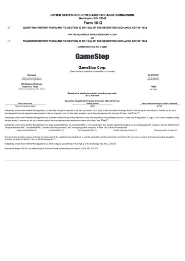 Thumbnail GameStop
 Quarterly Report 2024-q1