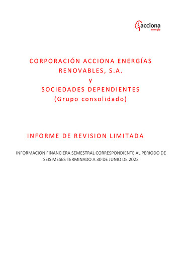 Thumbnail Acciona Energías Renovables Financial Statement 2022-h1