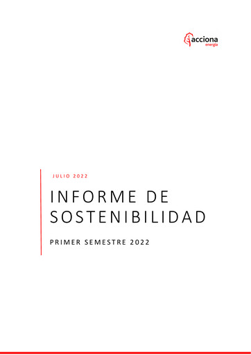 Thumbnail Acciona Energías Renovables Sustainability Report 2022-h1
