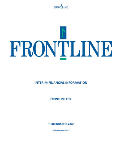 Thumbnail Frontline Quarterly Report 2022-q3
