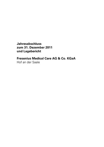 Thumbnail Fresenius Medical Care Financial Statement 2011