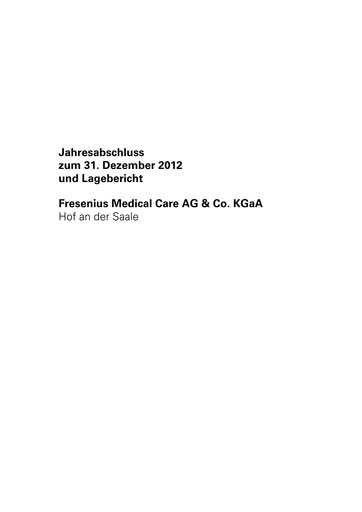 Thumbnail Fresenius Medical Care Financial Statement 2012