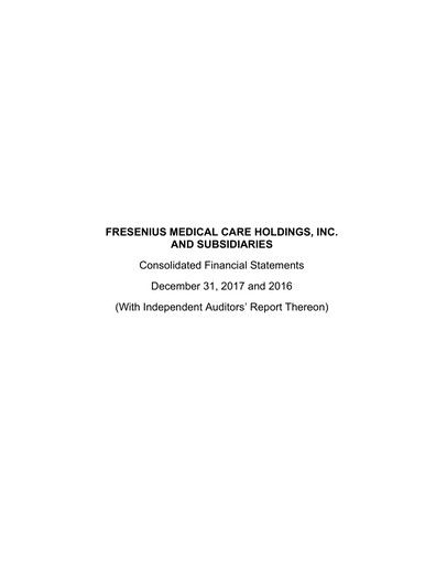 Thumbnail Fresenius Medical Care Financial Statement 2017