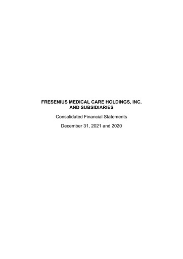 Thumbnail Fresenius Medical Care Financial Statement 2021