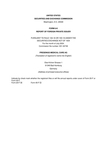 Miniature Fresenius Medical Care Rapport trimestriel 2024-q2