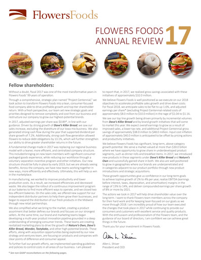Thumbnail Flowers Foods
 Annual Report 2017