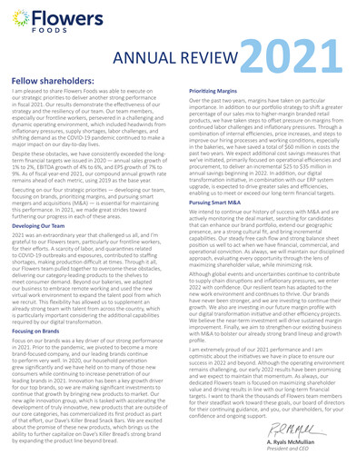 Thumbnail Flowers Foods
 Annual Report 2021