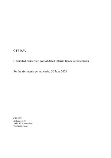 Thumbnail CTP N.V. Half-year Report 2026-h1