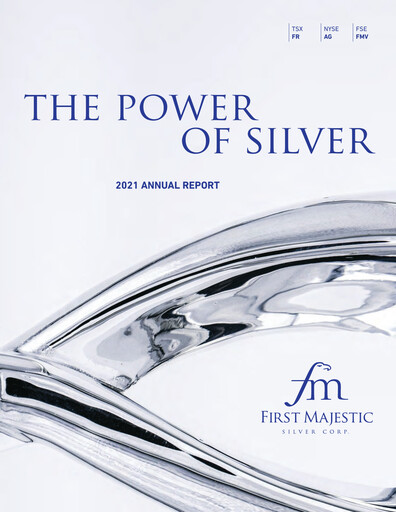Thumbnail First Majestic Silver
 Annual Report 2021