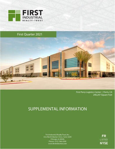 Miniature First Industrial Realty Trust Rapport trimestriel 2021-q1