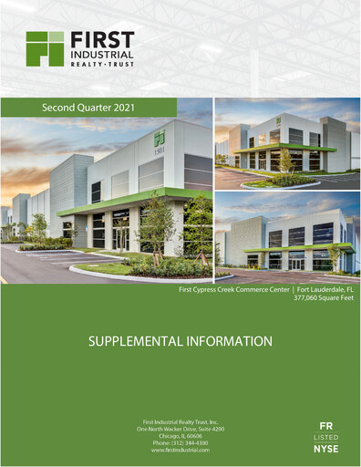 Miniature First Industrial Realty Trust Rapport trimestriel 2021-q2