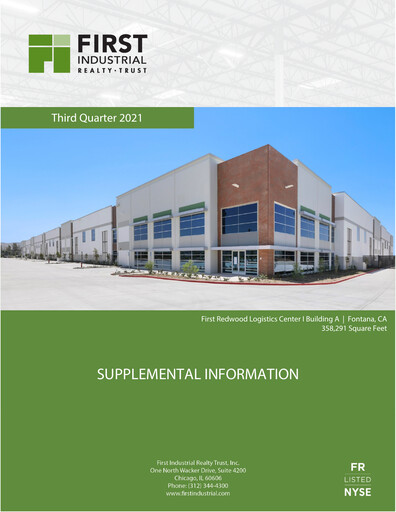 Miniature First Industrial Realty Trust Rapport trimestriel 2021-q3