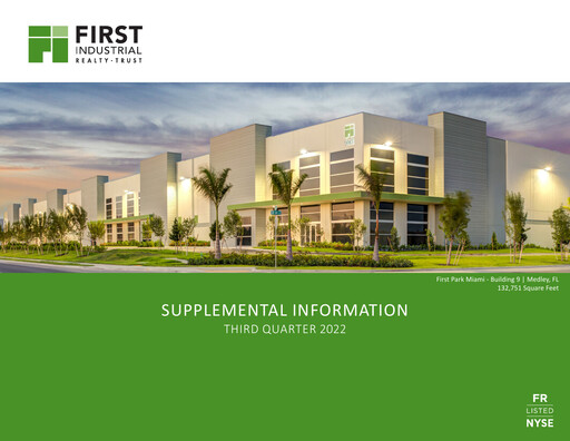 Miniature First Industrial Realty Trust Rapport trimestriel 2022-q3