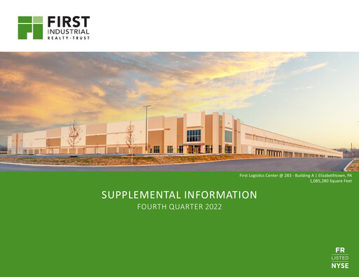 Miniature First Industrial Realty Trust Rapport trimestriel 2022-q4