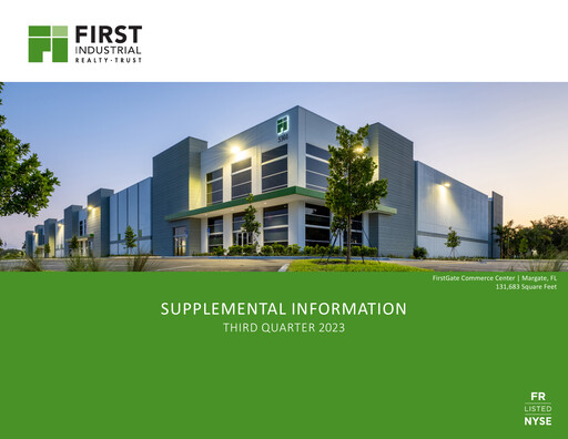 Miniature First Industrial Realty Trust Rapport trimestriel 2023-q3