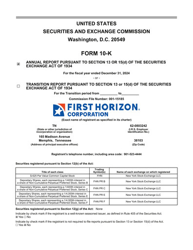 Thumbnail First Horizon Corporation Annual Report 2024