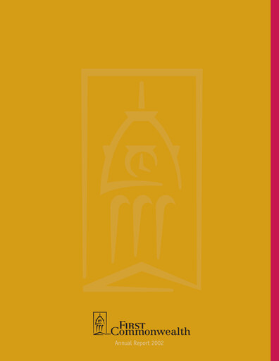 Thumbnail First Commonwealth Financial Corp Annual Report 2002