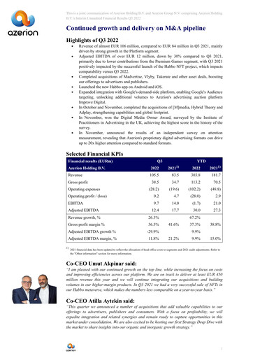 Thumbnail Azerion Group Quarterly Report 2022-q3