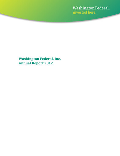 Thumbnail WaFd Bank Annual Report 2012