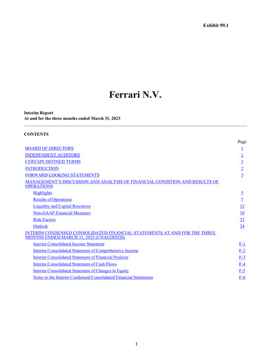 Thumbnail Ferrari Quarterly Report 2023-q1
