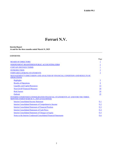 Thumbnail Ferrari Quarterly Report 2025-q1