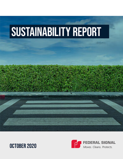 Thumbnail Federal Signal Sustainability Report 2019