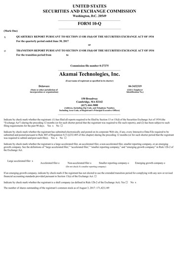 Miniature Akamai
 Rapport trimestriel 2017-q2