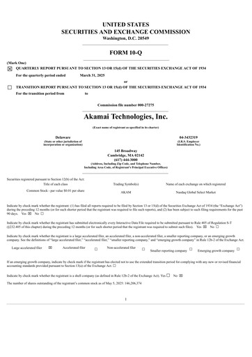 Miniature Akamai
 Rapport trimestriel 2025-q1