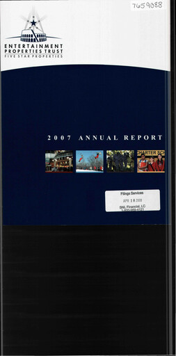 Thumbnail EPR Properties
 Annual Report 2007