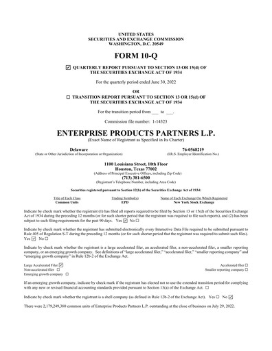 Thumbnail Enterprise Products Quarterly Report 2022-q2