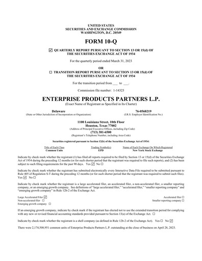 Thumbnail Enterprise Products Quarterly Report 2023-q1