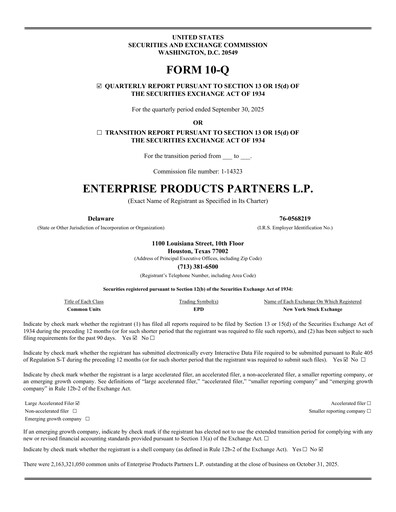 Thumbnail Enterprise Products Quarterly Report 2025-q3
