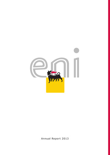 Thumbnail ENI Annual Report 2013