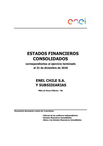 Thumbnail Enel Chile
 Financial Statement 2018