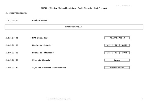 Thumbnail Enel Américas
 Financial Statement 2008