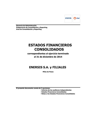 Thumbnail Enel Américas
 Financial Statement 2014